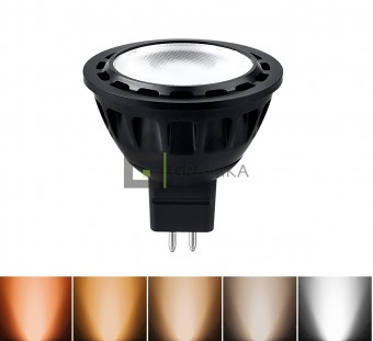 MR16 регулируемая, GU5.3, 12V, CCT 2700-5000K, 36/60°, 5W