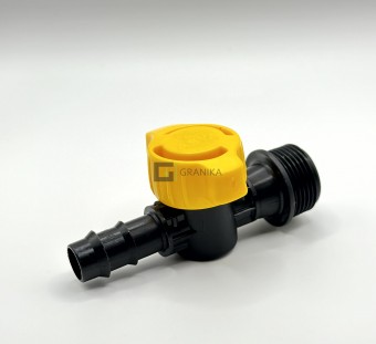 Кран IM114 для трубы капельной, 16мм x 3/4"НР