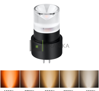 G4 регулируемая, 12V, CCT 1800-4000K, 360°, 2.5W