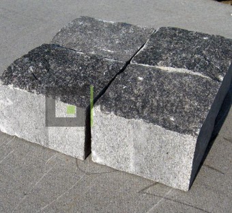 Брусчатка гранитная пилено-колотая Steel Black