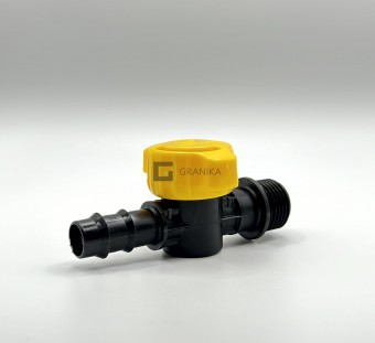 Кран IM113 для трубы капельной, 16мм x 1/2"НР